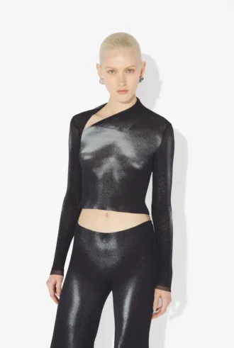 Topul scurt argintiu Body Dust Topul scurt argintiu Body Dust