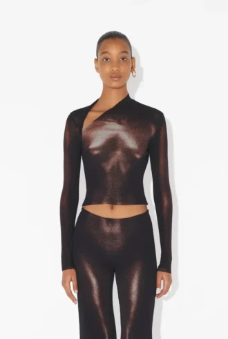 Topul scurt „Body Dust” din bronz Topul scurt „Body Dust” din bronz