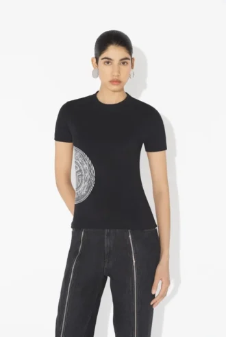 Tricouri Baby Tee Black Laurel Stamped